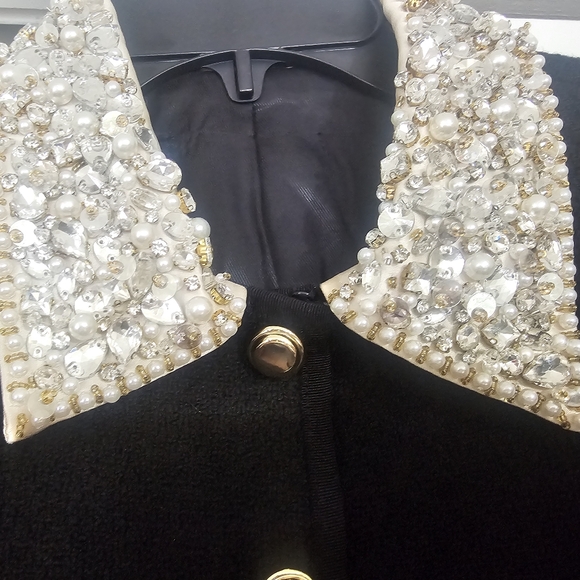 Designer inspired embellished tweed jacket - Picture 3 of 4